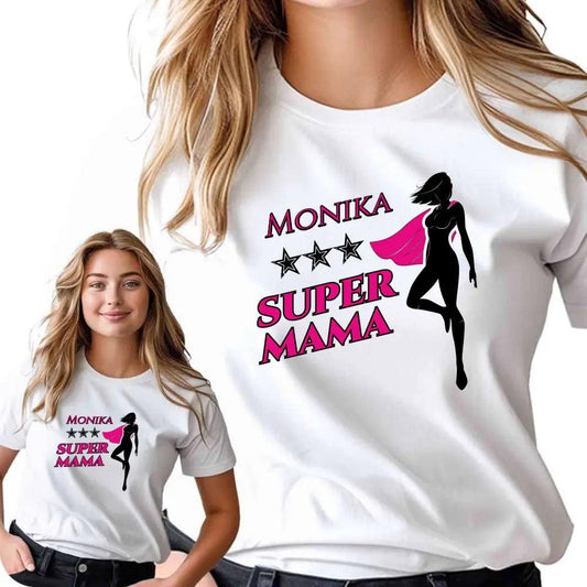 T-shirt koszulka dla mamy imię SUPER MAMA DM24