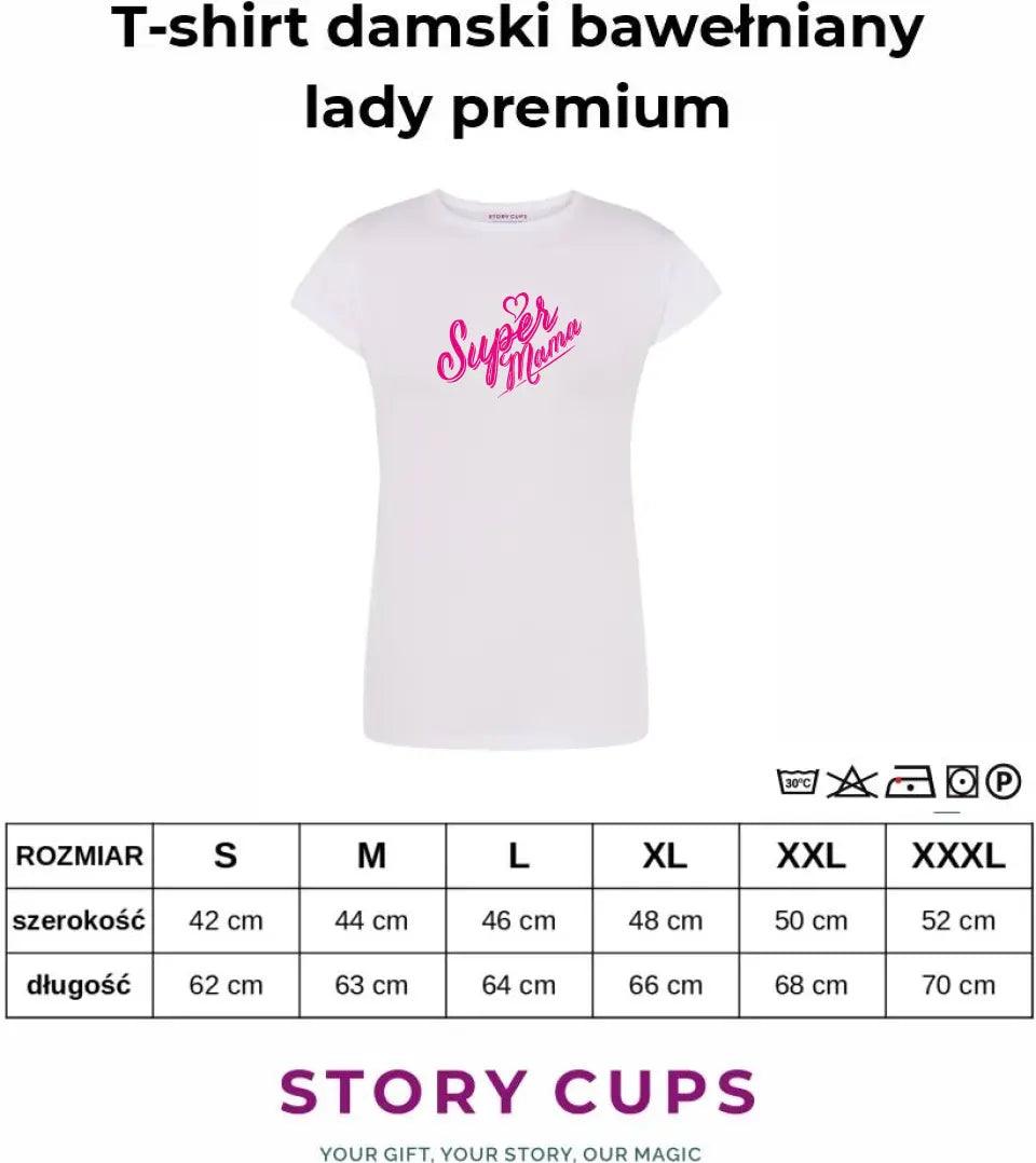 T-shirt koszulka dla mamy SUPER MAMA DM21 - storycups.pl