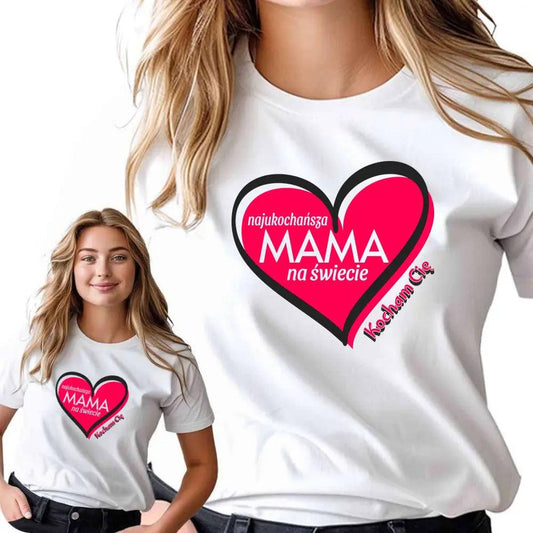 T-shirt koszulka dla mamy NAJUKOCHAŃSZA MAMA DM03