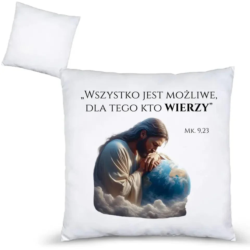 Poduszka chrześcijańska WSZYSTKO JEST MOŻLIWE DU05 - StoryCups.pl