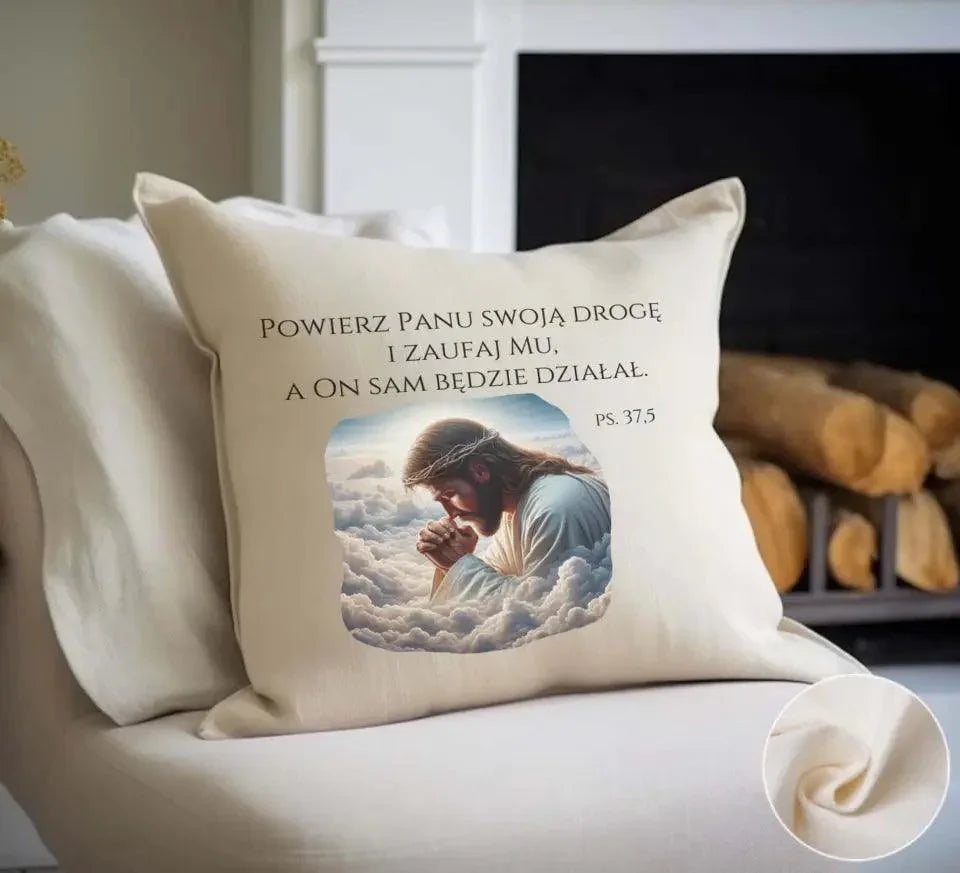 Poduszka chrześcijański POWIERZ PANU SWOJĄ DROGĘ DU06 - StoryCups.pl