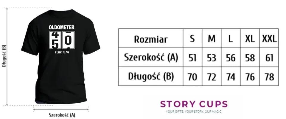 T-shirt koszulka męska na urodziny 20 - 85 OLDOMETER U06 - storycups.pl