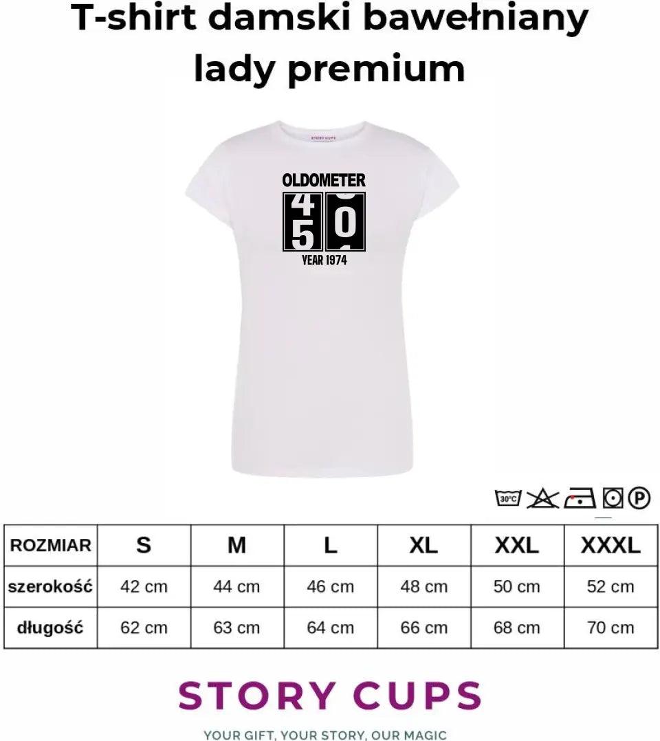 T-shirt koszulka damska na urodziny 20 - 85 OLDOMETER U06 - storycups.pl