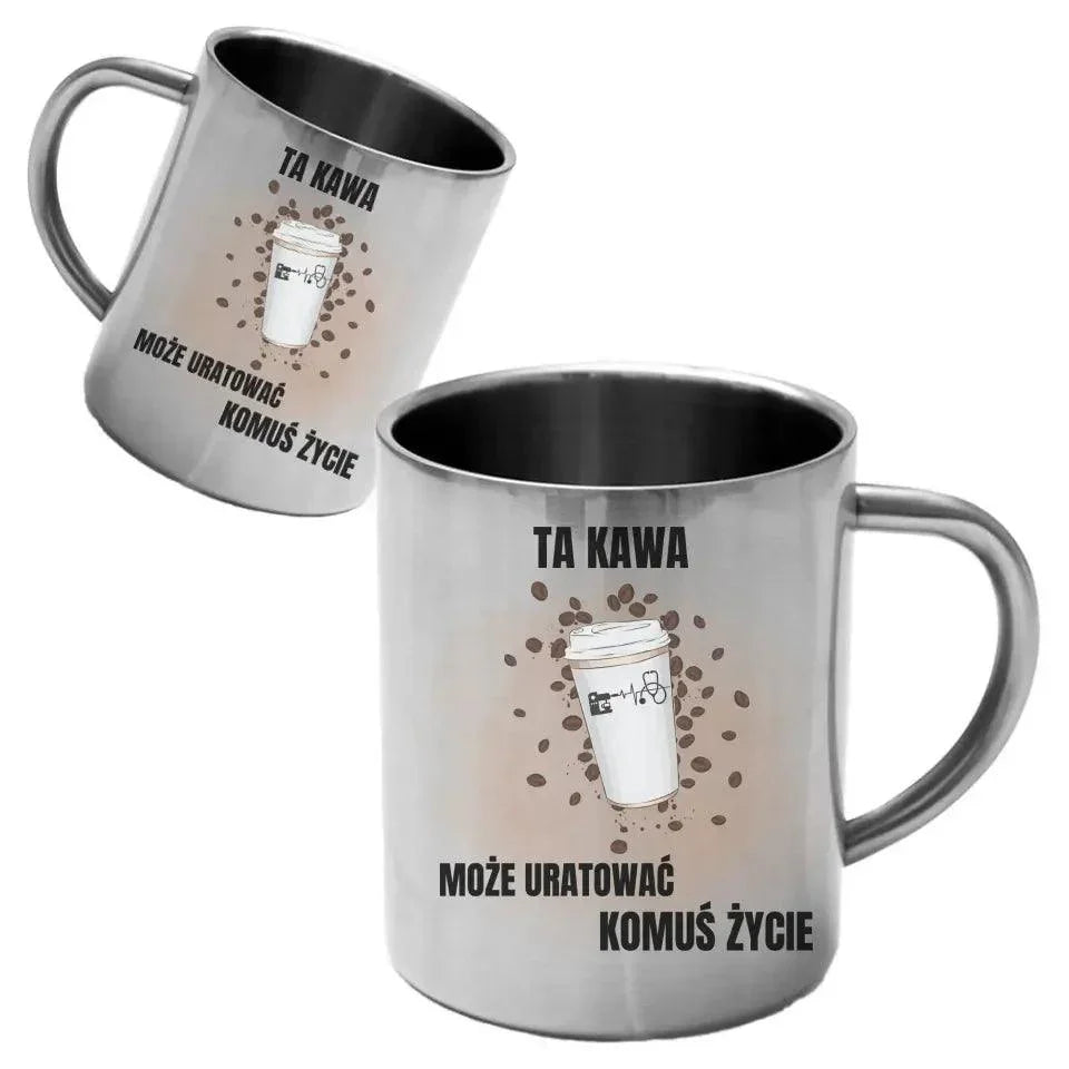 Metalowy kubek na kawę dla DOKTORA L05 - StoryCups.pl