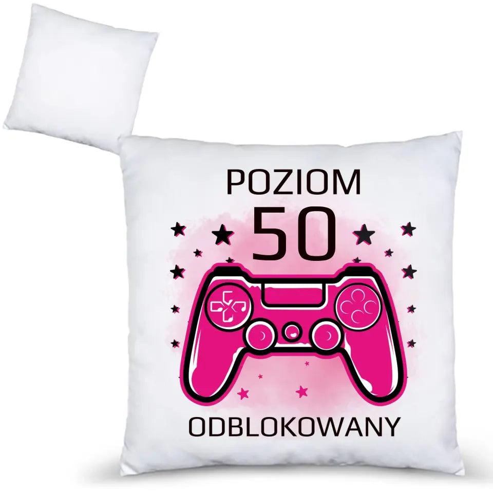 Poduszka na urodziny POZIOM ODBLOKOWANY U23 - storycups.pl