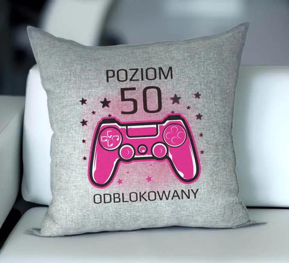 Poduszka na urodziny POZIOM ODBLOKOWANY U23 - storycups.pl