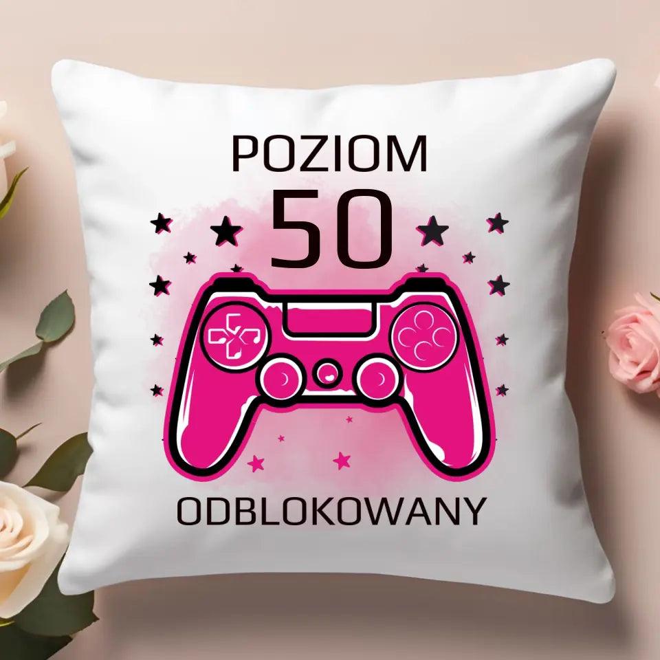 Poduszka na urodziny POZIOM ODBLOKOWANY U23 - storycups.pl