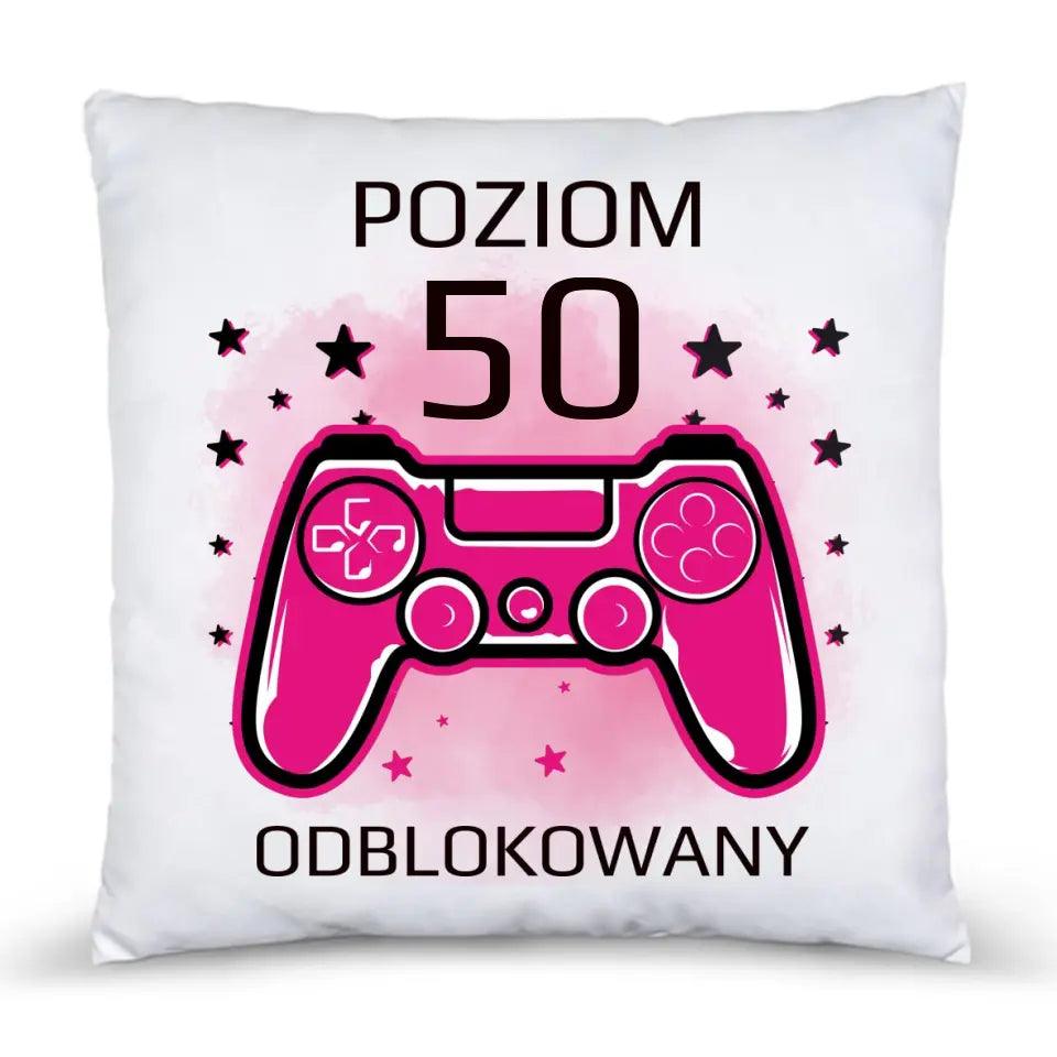 Poduszka na urodziny POZIOM ODBLOKOWANY U23 - storycups.pl