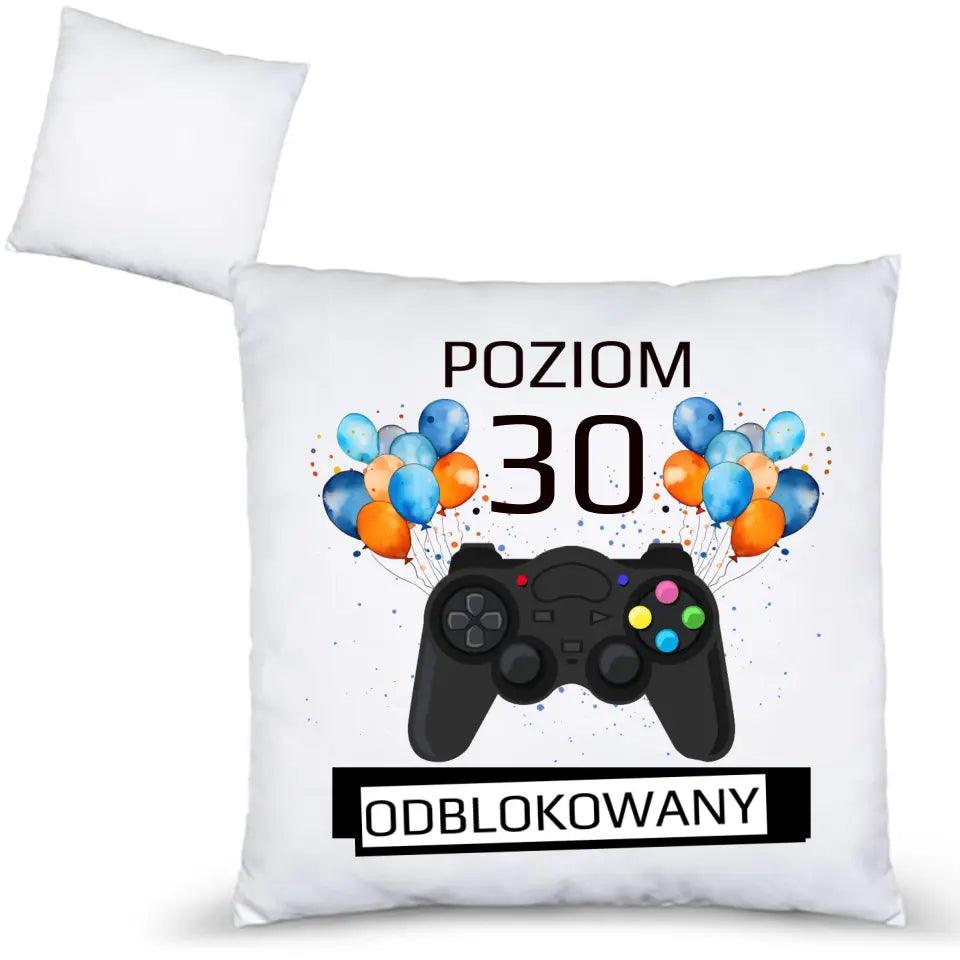 Poduszka na urodziny POZIOM ODBLOKOWANY U24 - storycups.pl