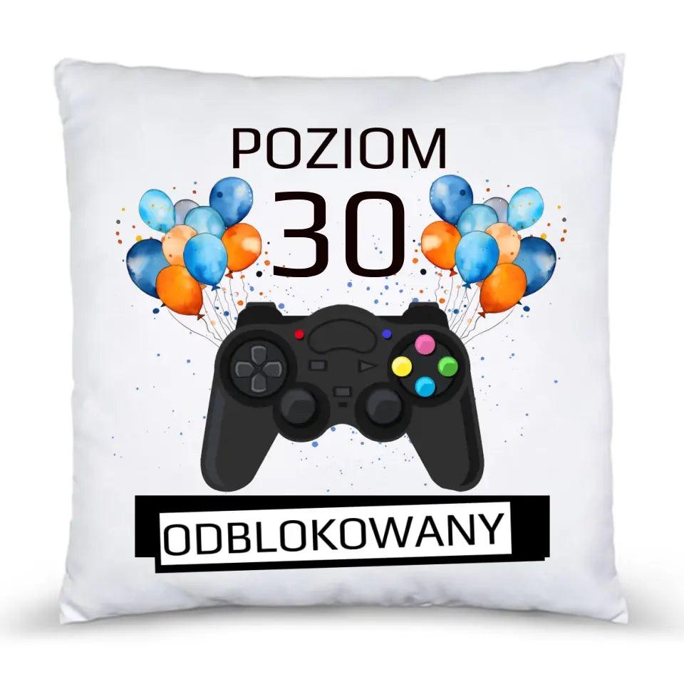 Poduszka na urodziny POZIOM ODBLOKOWANY U24 - storycups.pl