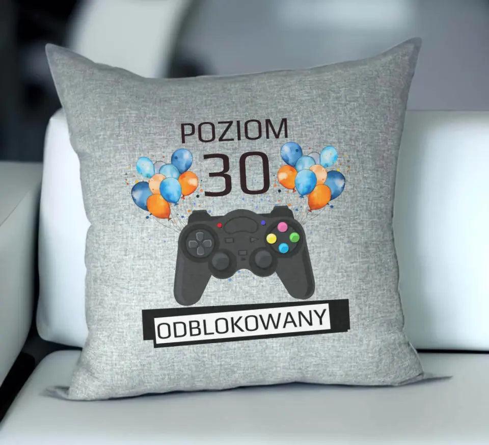 Poduszka na urodziny POZIOM ODBLOKOWANY U24 - storycups.pl