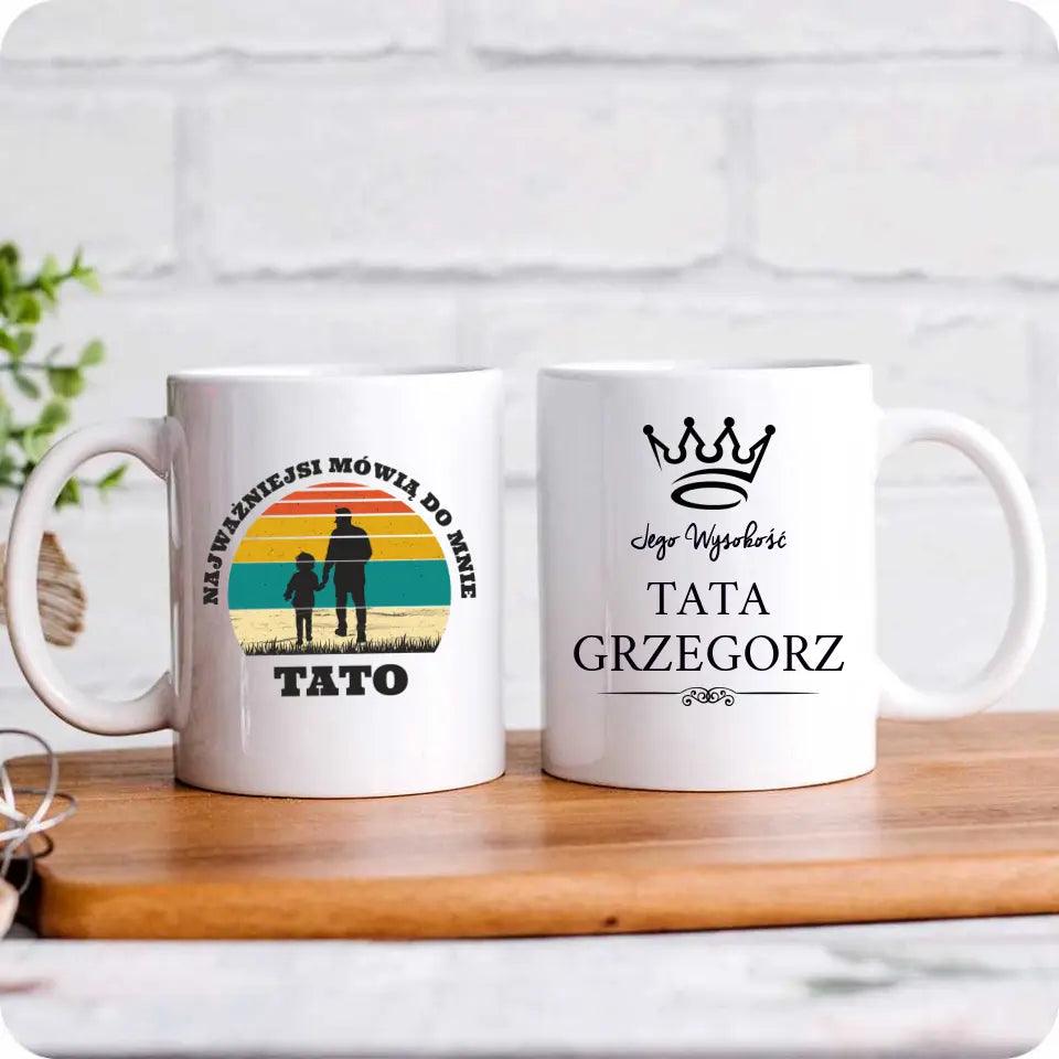 Kubek dla taty na prezent JEGO WYSOKOŚĆ TATA DT11 - storycups.pl