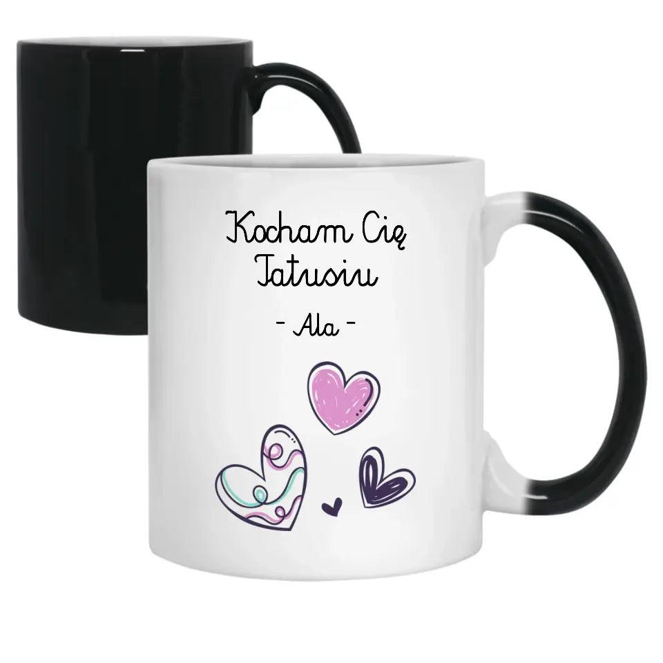 Kubek dla taty na prezent personalizacja KOCHAM CIĘ TATUSIU DT13 - storycups.pl