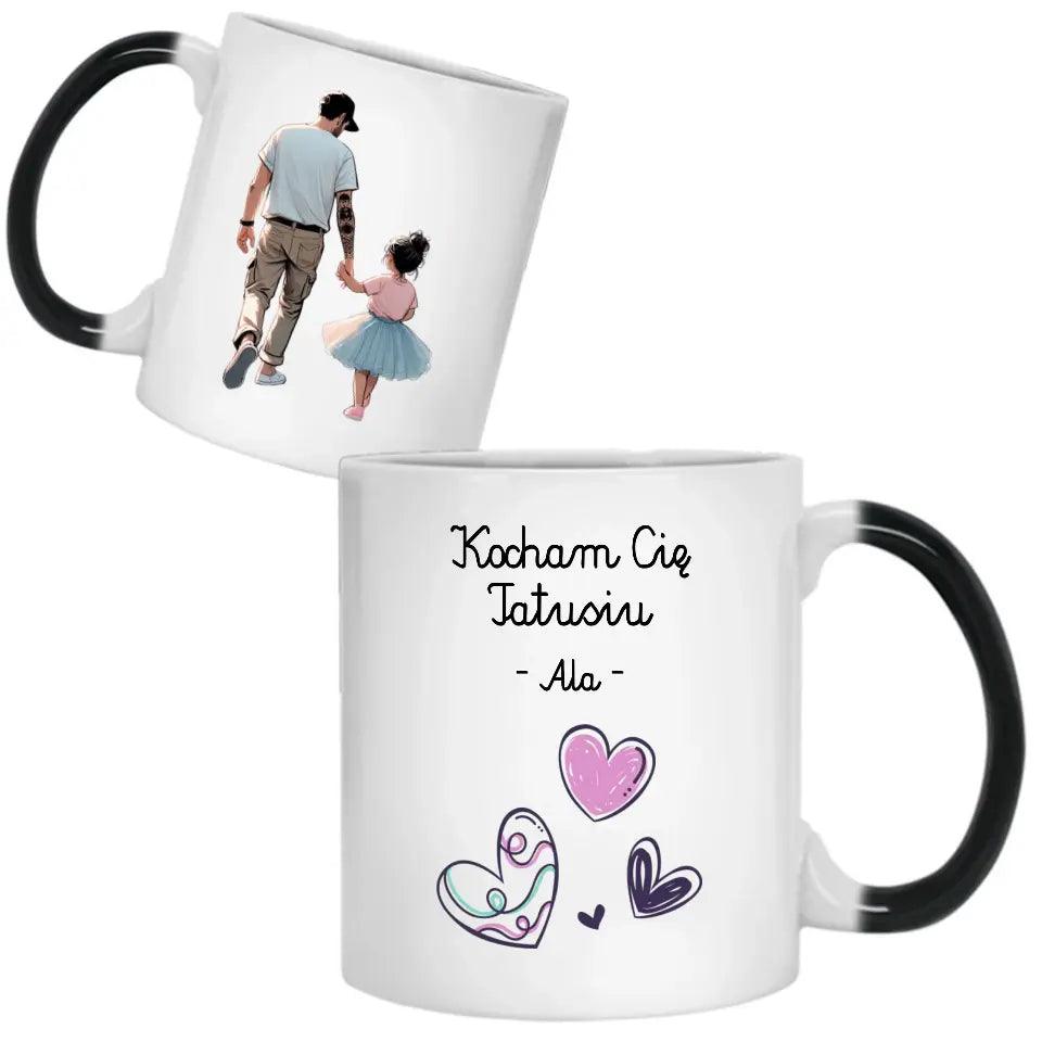 Kubek dla taty na prezent personalizacja KOCHAM CIĘ TATUSIU DT13 - storycups.pl