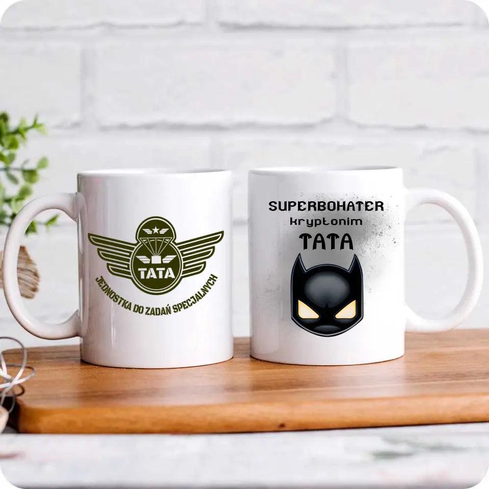 Kubek dla taty na prezent SUPERBOHATER TATA DT07 - storycups.pl