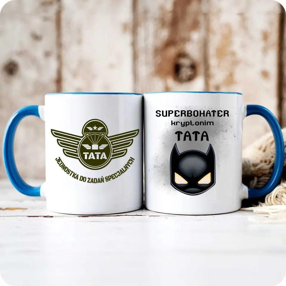 Kubek dla taty na prezent SUPERBOHATER TATA DT07 - storycups.pl