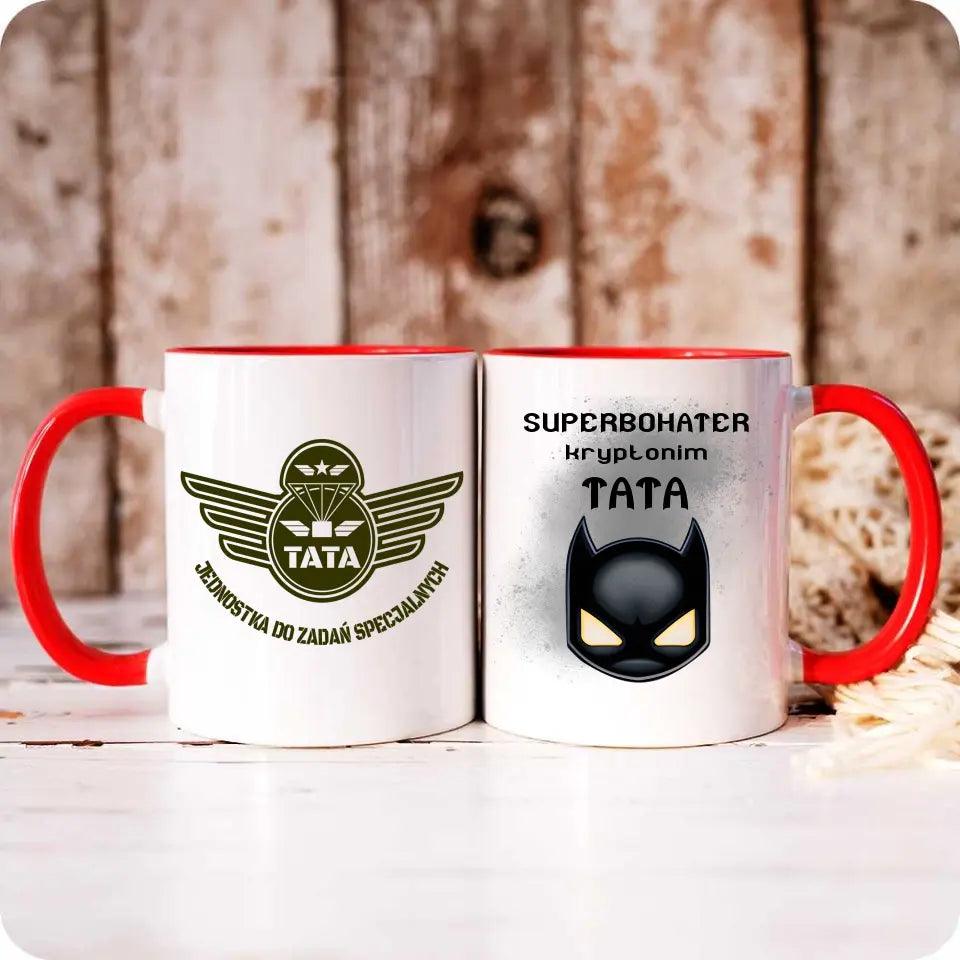 Kubek dla taty na prezent SUPERBOHATER TATA DT07 - storycups.pl