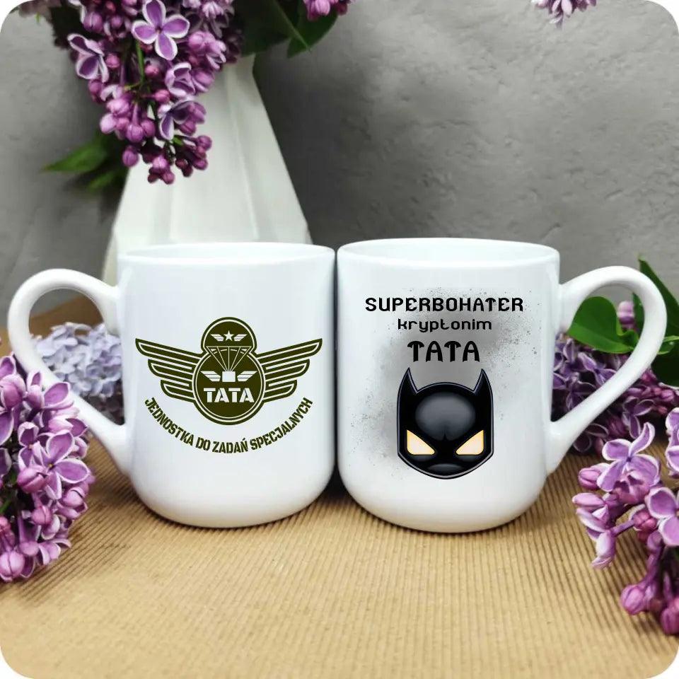 Kubek dla taty na prezent SUPERBOHATER TATA DT07 - storycups.pl