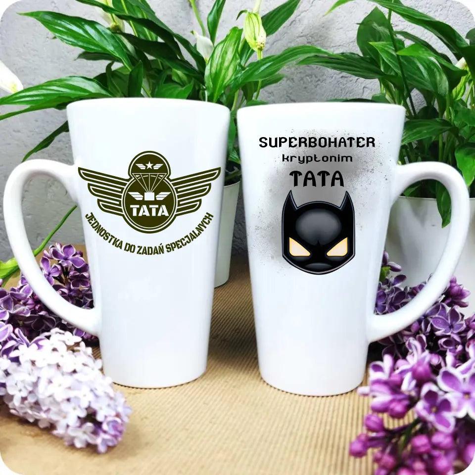 Kubek dla taty na prezent SUPERBOHATER TATA DT07 - storycups.pl