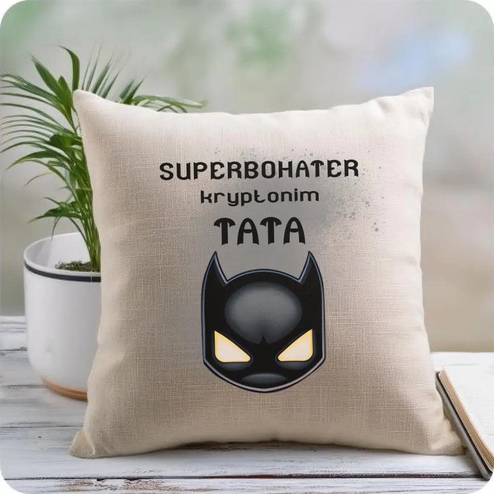 Poduszka dla taty na prezent SUPERBOHATER TATA - storycups.pl