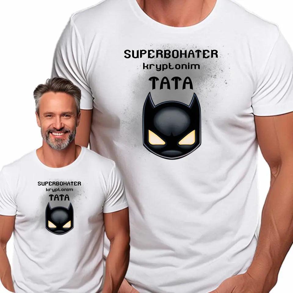 Koszulka męska dla taty na prezent SUPERBOHATER TATA DT07 - storycups.pl