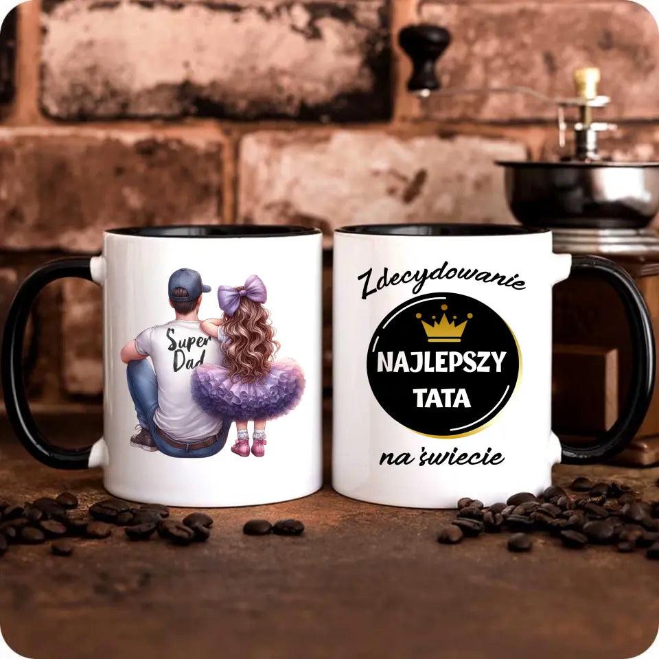 Kubek dla taty na prezent ZDECYDOWANIE NAJLEPSZY TATA DT25 - storycups.pl