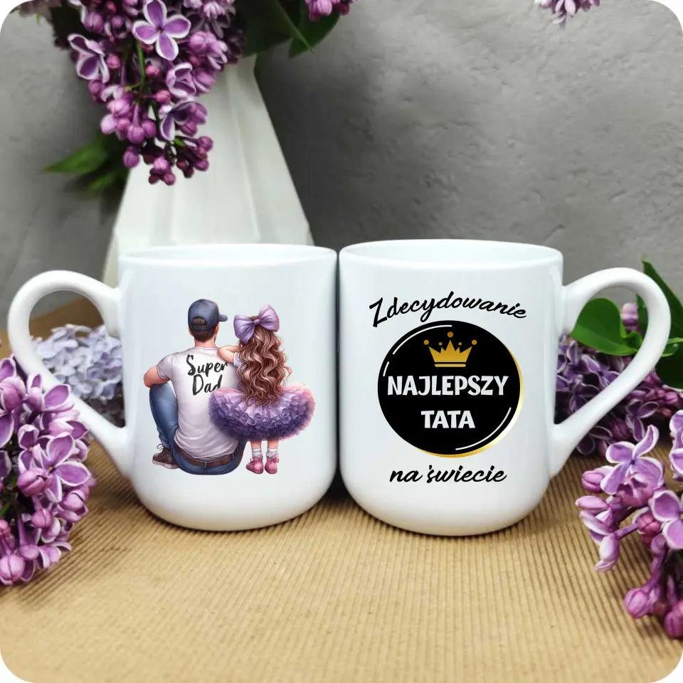 Kubek dla taty na prezent ZDECYDOWANIE NAJLEPSZY TATA DT25 - storycups.pl