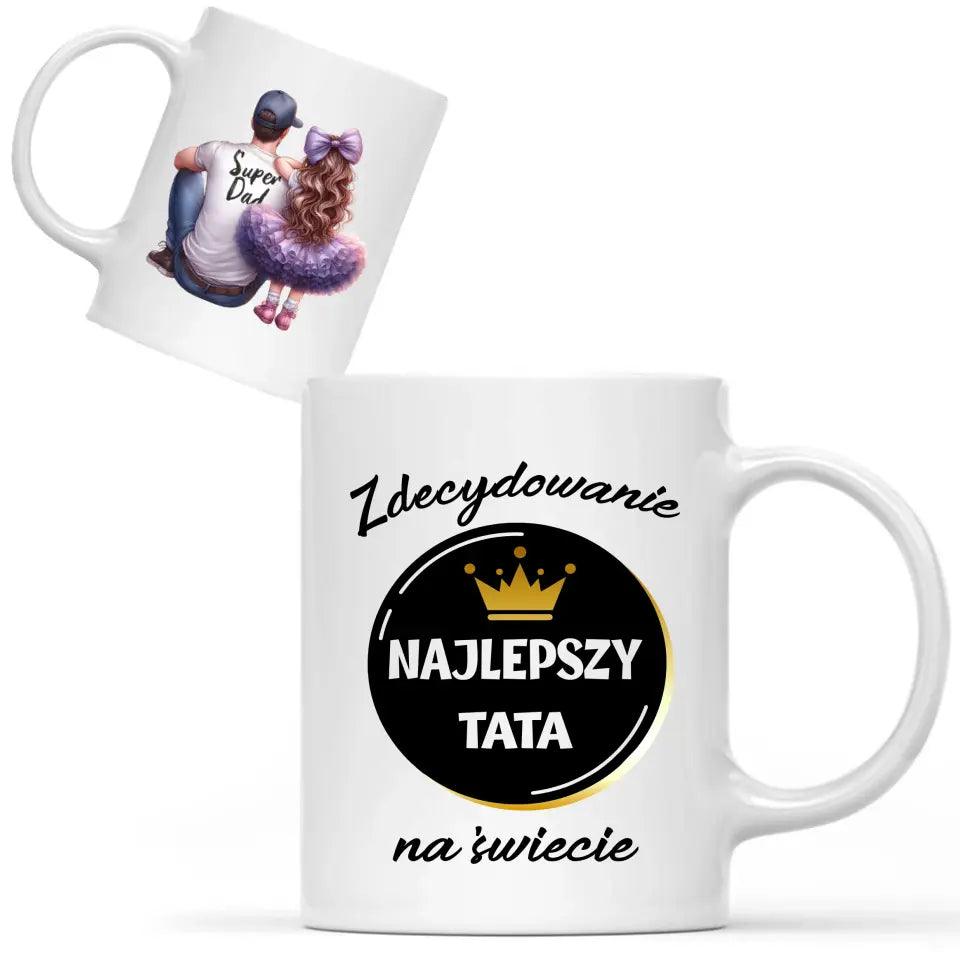 Kubek dla taty na prezent ZDECYDOWANIE NAJLEPSZY TATA DT25 - storycups.pl