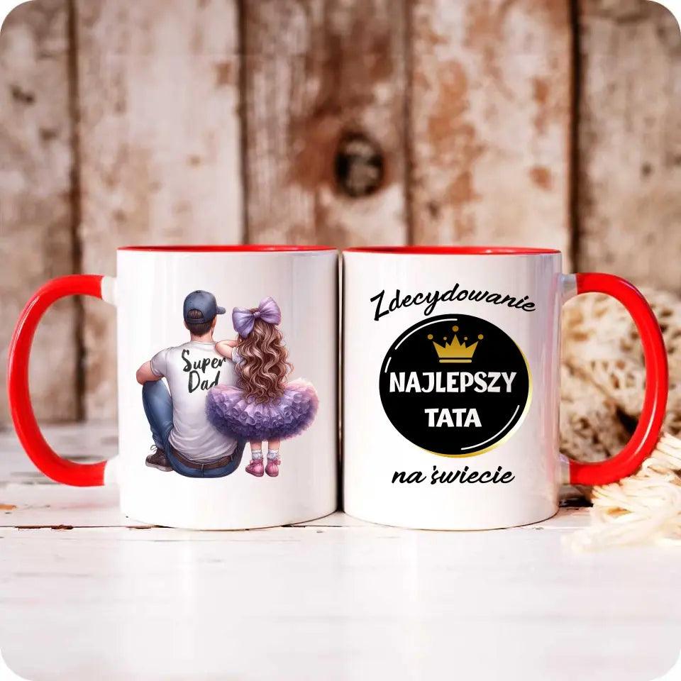 Kubek dla taty na prezent ZDECYDOWANIE NAJLEPSZY TATA DT25 - storycups.pl