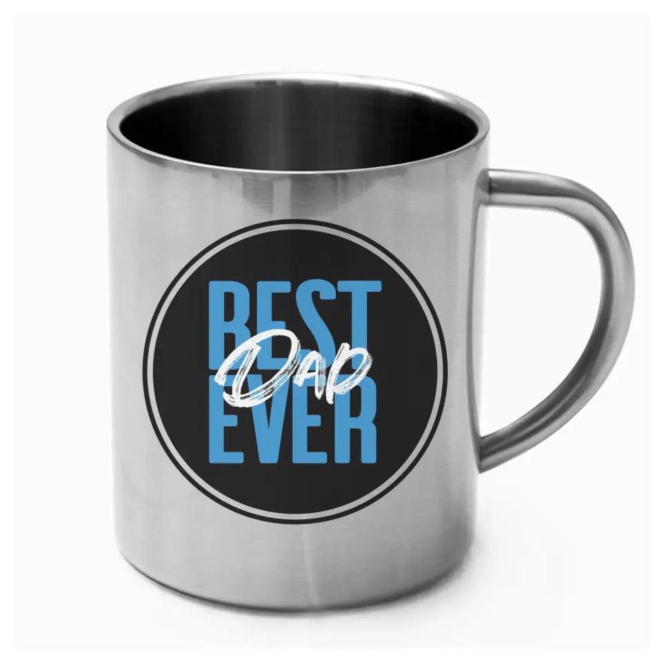 Metalowy kubek dla taty na prezent BEST DAD EVER DT27 - storycups.pl