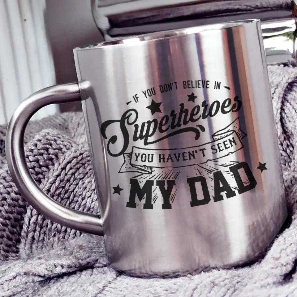 Metalowy kubek dla taty na prezent BEST DAD EVER DT27 - storycups.pl