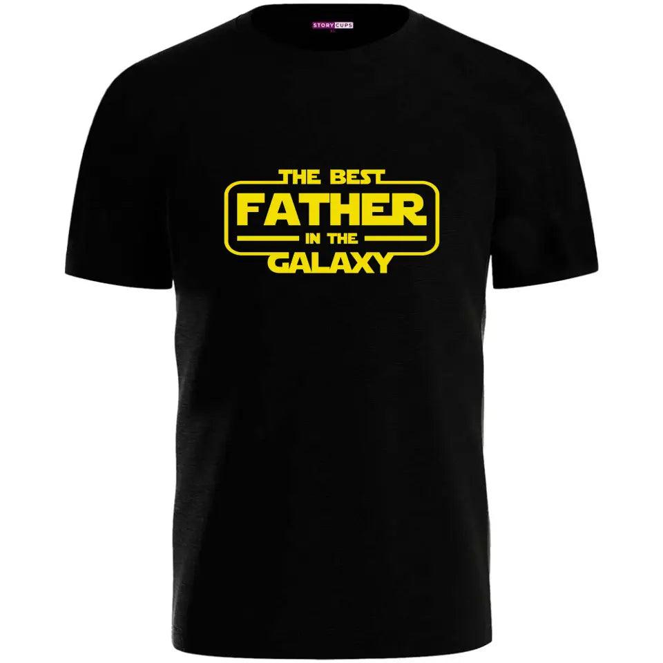 Koszulka męska dla taty na prezent THE BEST FATHER IN THE GALAXY DT30 - storycups.pl