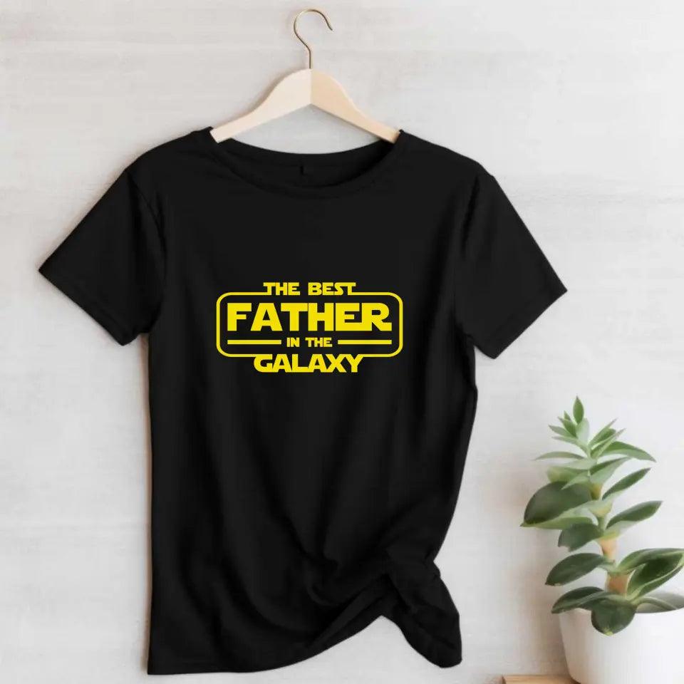 Koszulka męska dla taty na prezent THE BEST FATHER IN THE GALAXY DT30 - storycups.pl