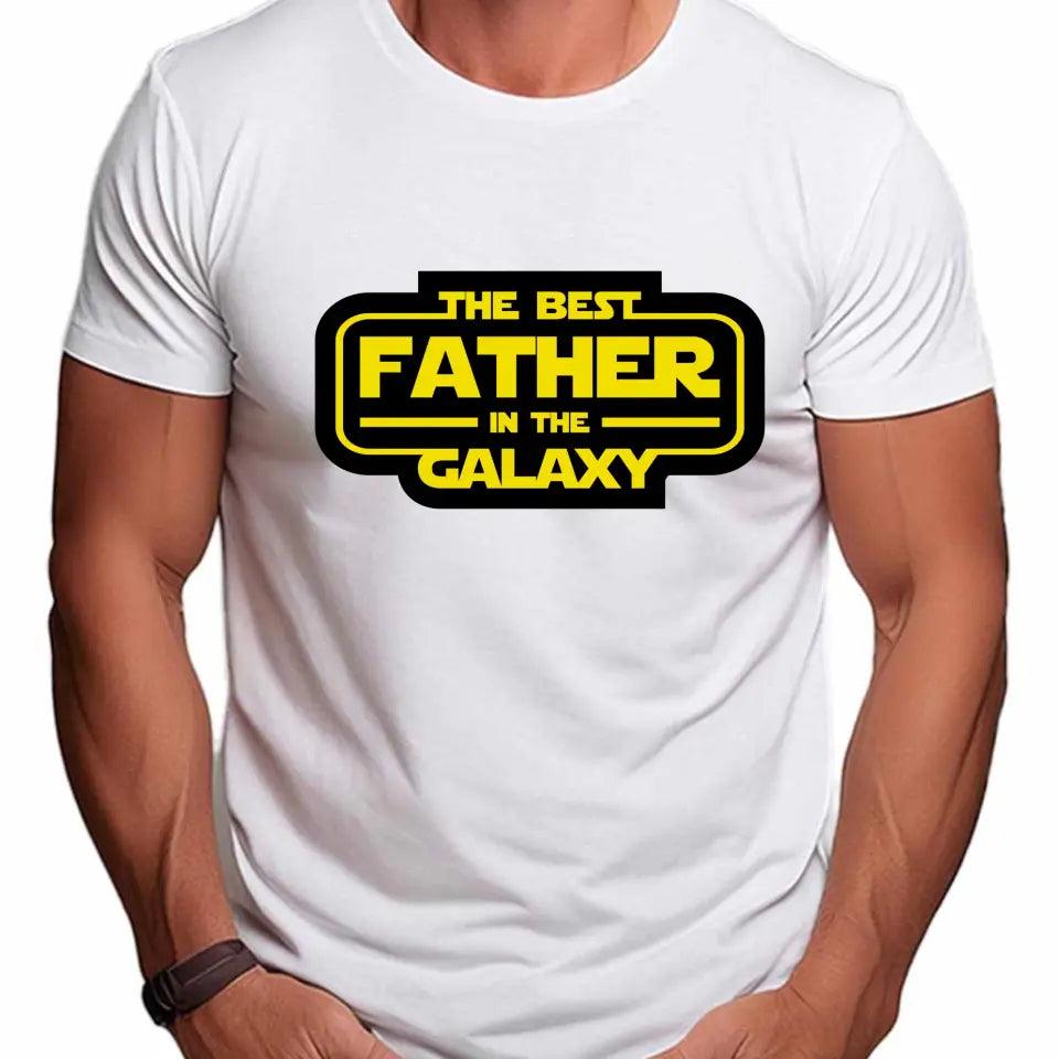 Koszulka męska dla taty na prezent THE BEST FATHER IN THE GALAXY DT30 - storycups.pl