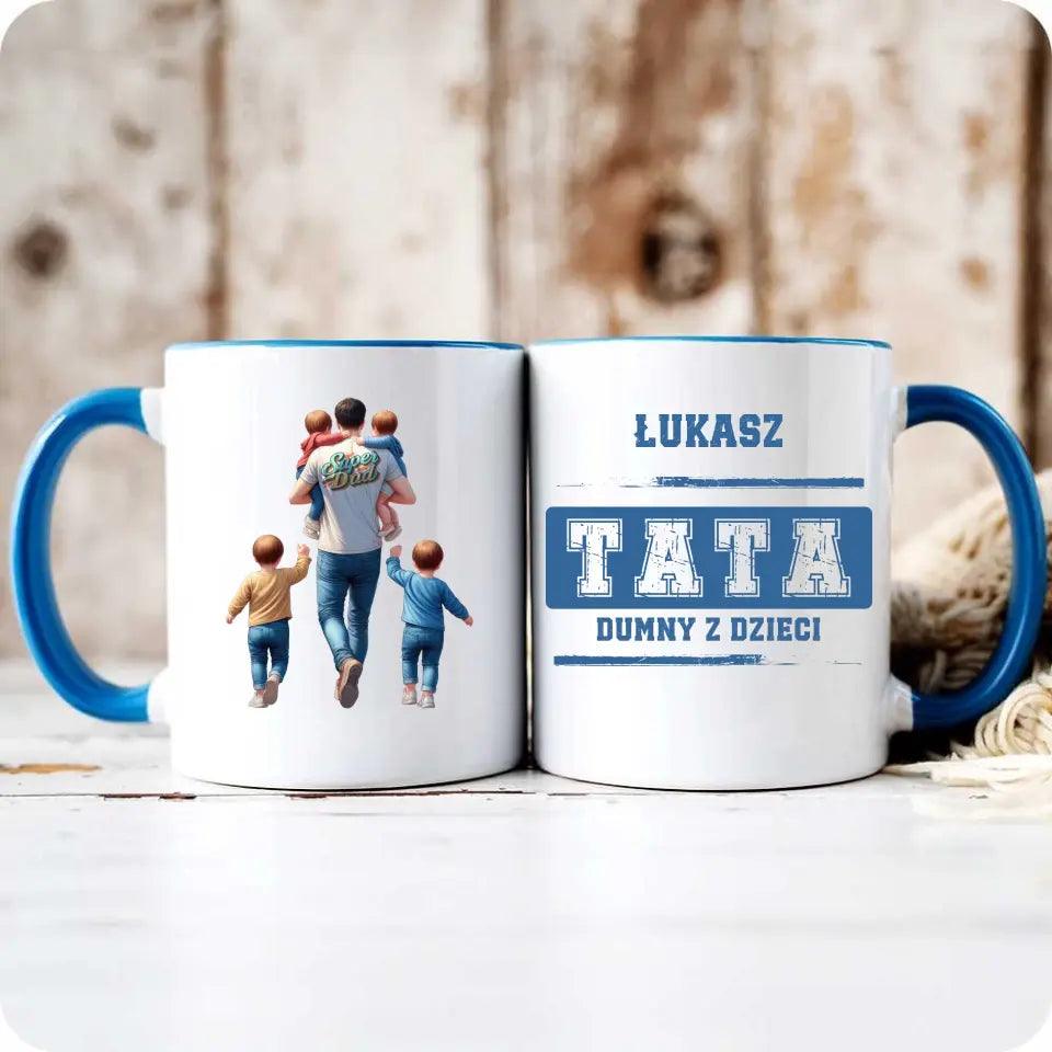 Kubek dla taty na prezent TATA DUMNY Z DZIECI DT44 - storycups.pl