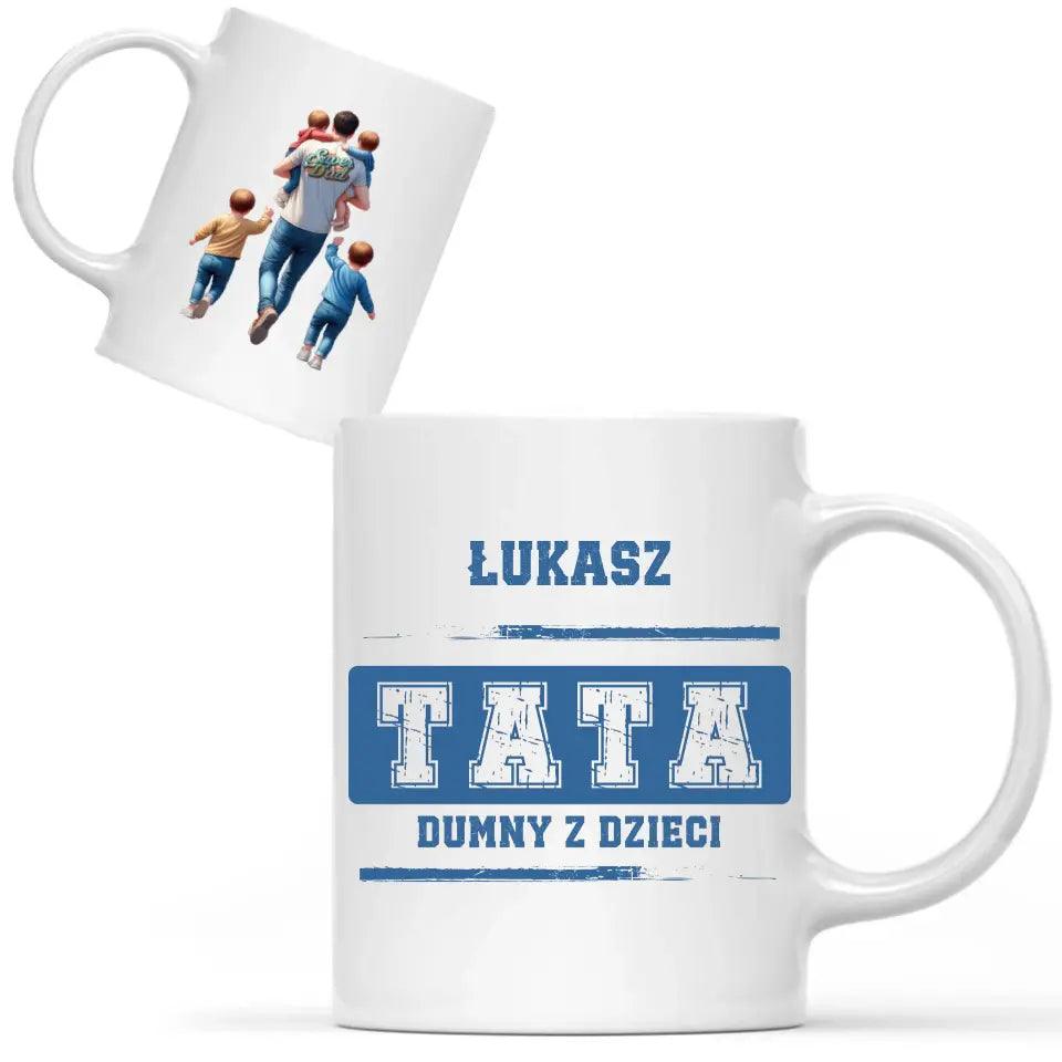 Kubek dla taty na prezent TATA DUMNY Z DZIECI DT44 - storycups.pl