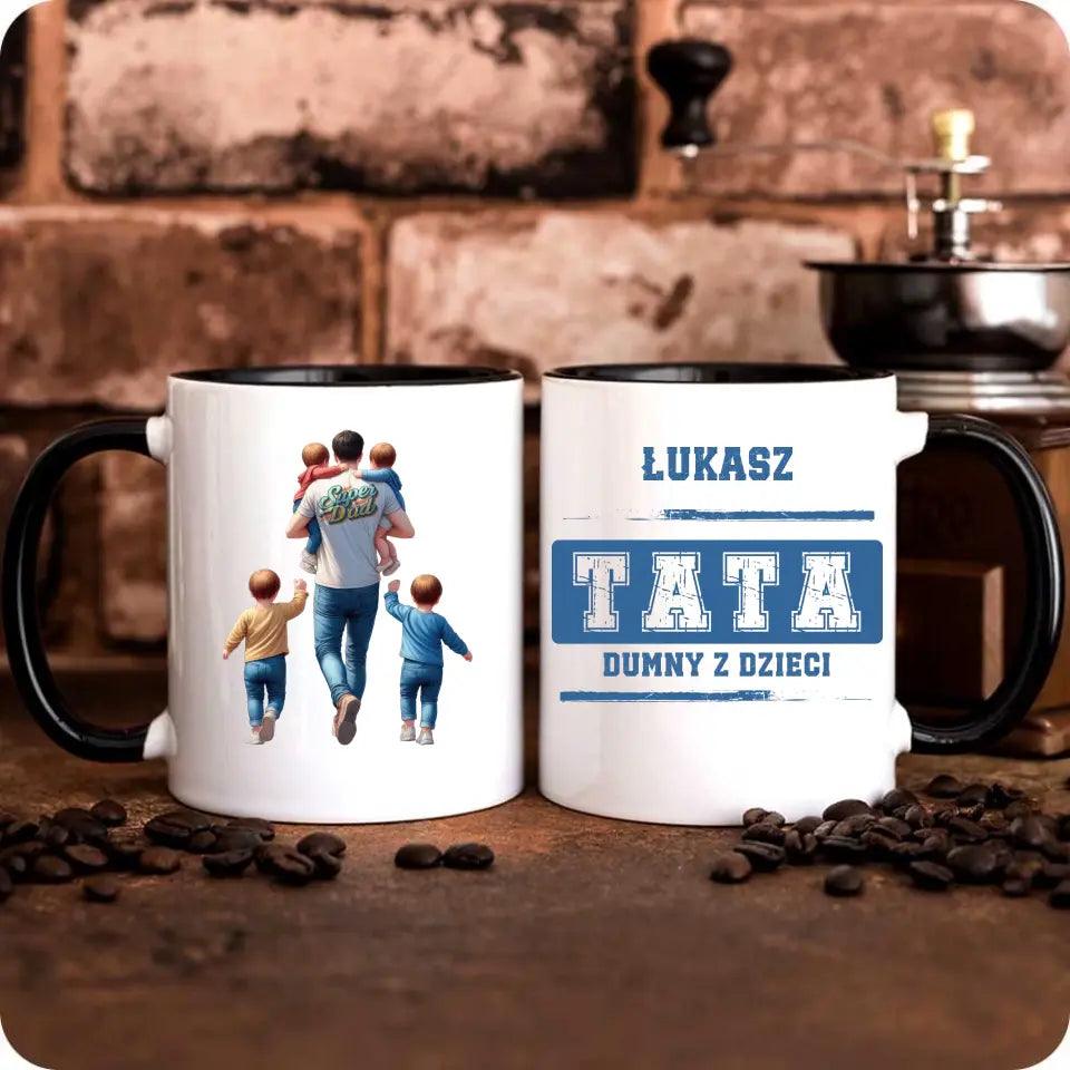 Kubek dla taty na prezent TATA DUMNY Z DZIECI DT44 - storycups.pl