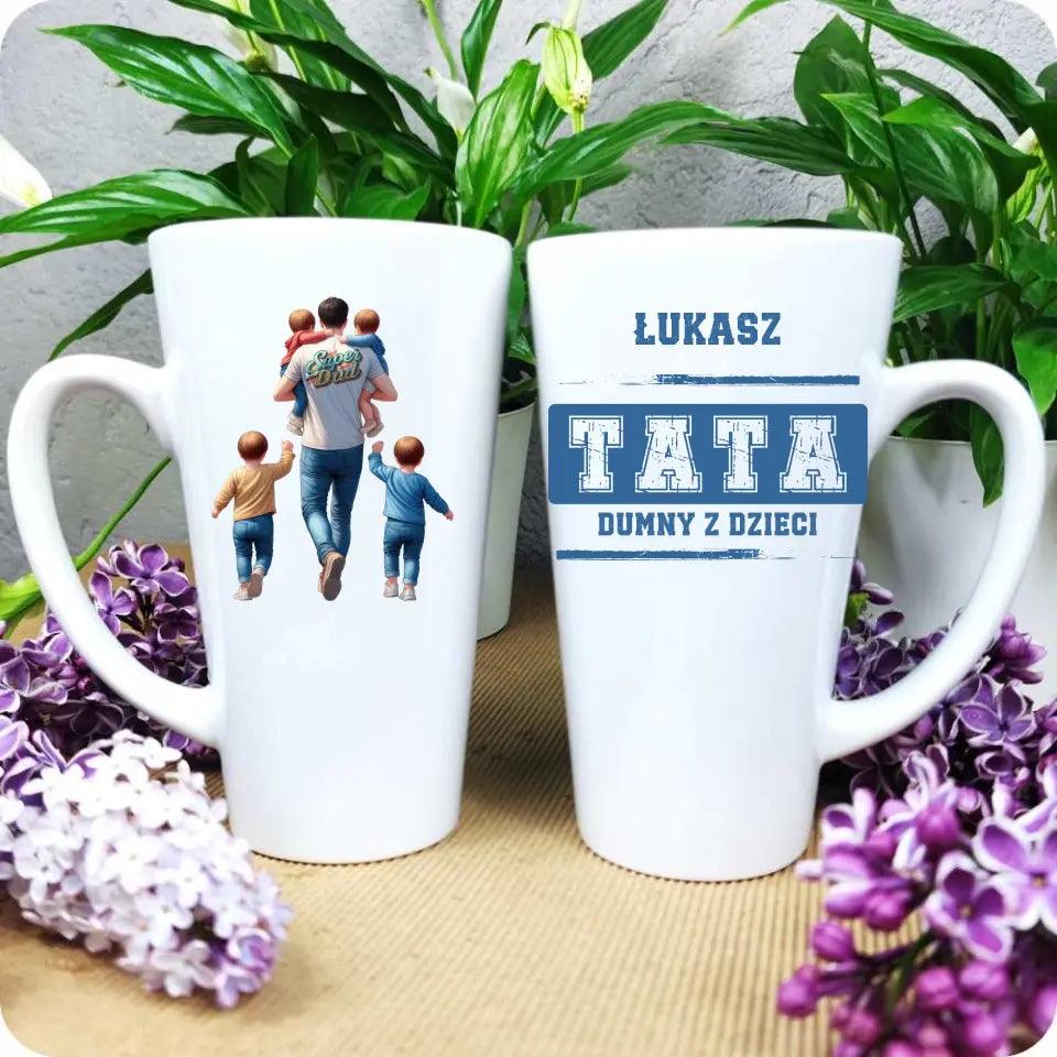 Kubek dla taty na prezent TATA DUMNY Z DZIECI DT44 - storycups.pl