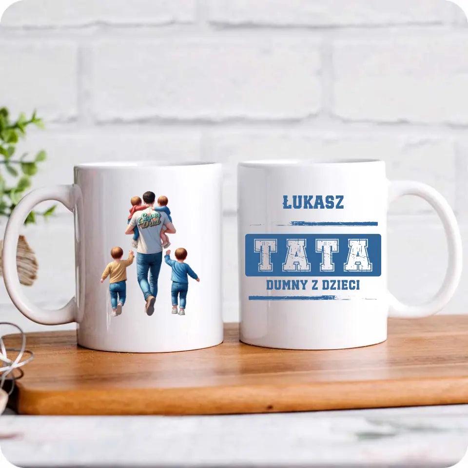 Kubek dla taty na prezent TATA DUMNY Z DZIECI DT44 - storycups.pl