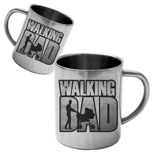 Metalowy kubek dla taty na prezent THE WALKING DAD DT45 - storycups.pl