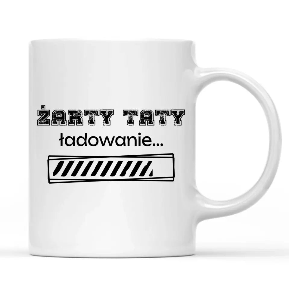 Kubek z napisem dla taty na prezent ŻARTY TATY – storycups.pl