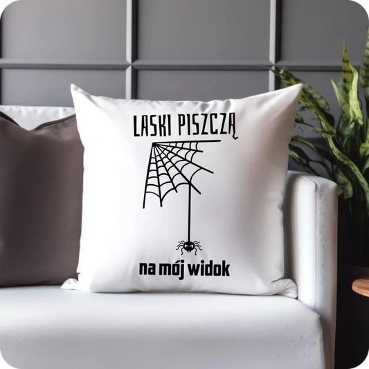 Śmieszna poduszka dla chłopaka na prezent - Laski piszczą na mój widok DCH13