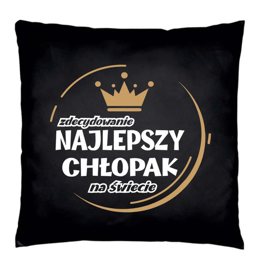 Poduszka premium na prezent dla chłopaka - Najlepszy chłopak na świecie DCH21