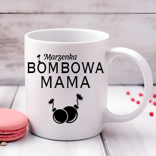 Bombowa mama imię | Kubek dla mamy DM02