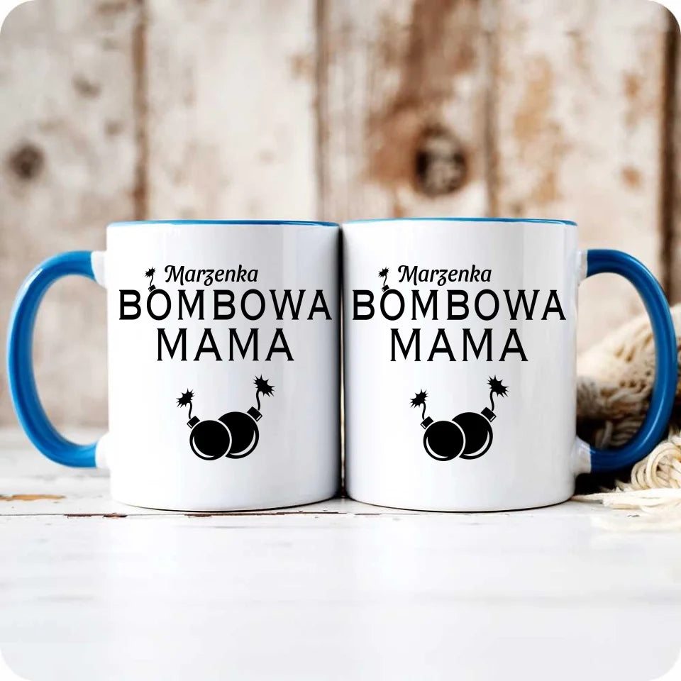 Bombowa mama imię | Kubek dla mamy DM02