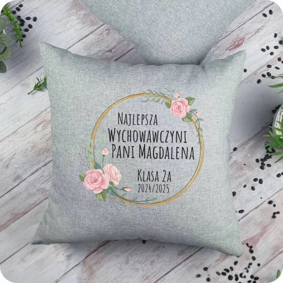 Najlepsza Wychowawczyni personalizacja | Poduszka dla nauczyciela N02