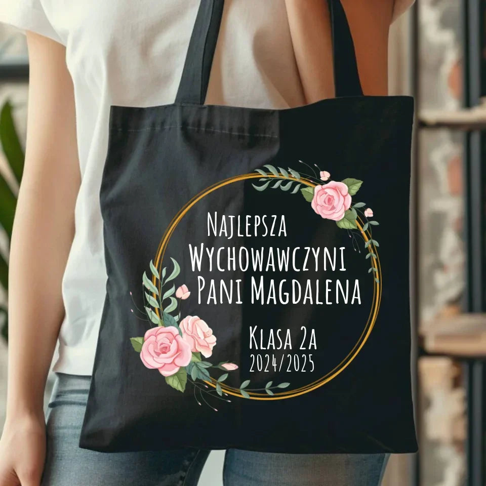 Najlepsza Wychowawczyni personalizacja | Torba dla nauczyciela N02 - StoryCups.pl