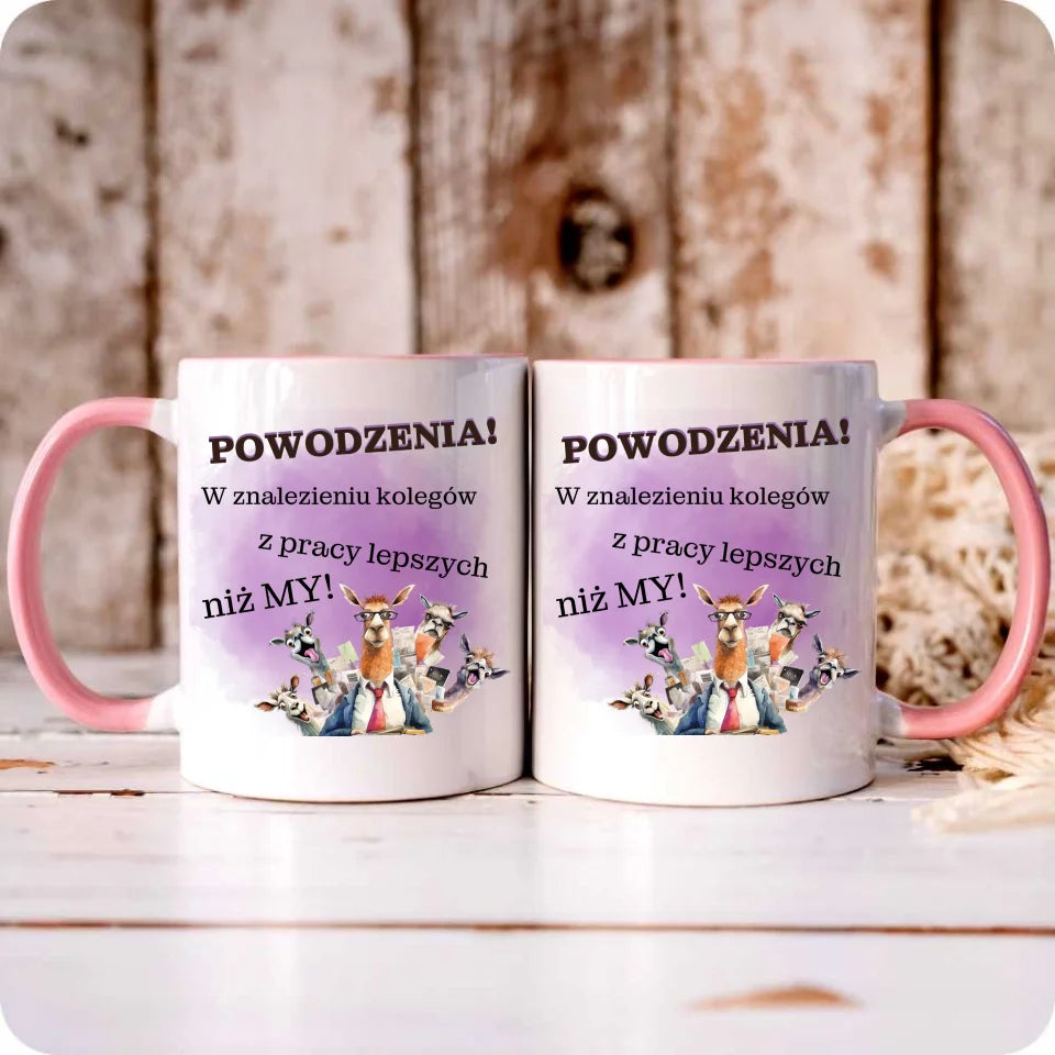 Różowy kubek z nadrukiem na prezent - StoryCups.pl