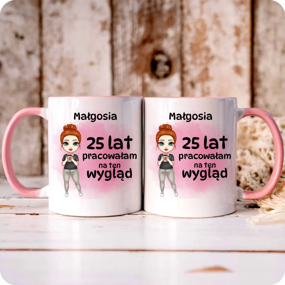 Różowy kubek z nadrukiem na prezent - StoryCups.pl