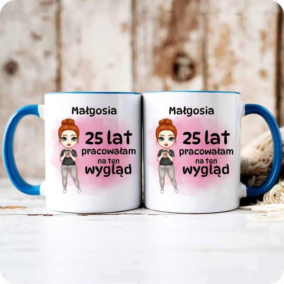 Niebieski kubek z nadrukiem na prezent - StoryCups.pl